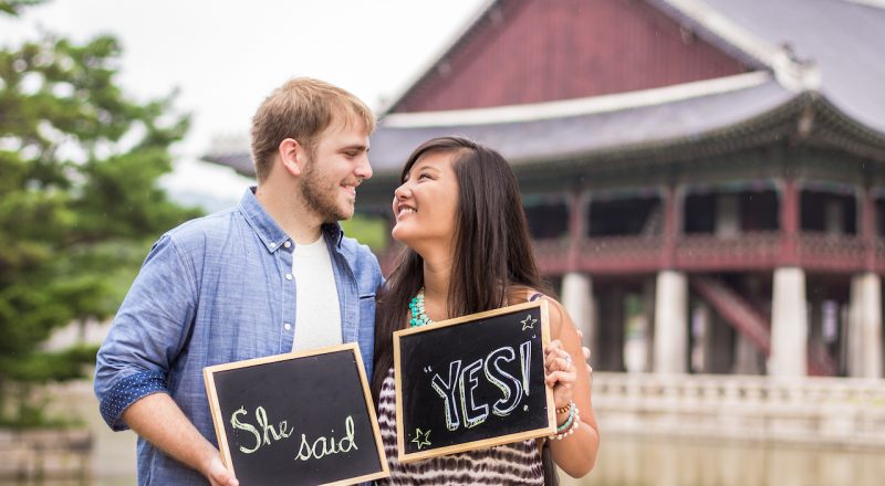 Proposal at Gyeongbokgung Palace